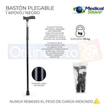 Baston Plegable Con Altura Ajustable Marca Medical Store