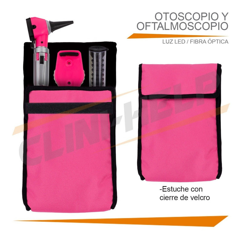 Otoscopio Oftalmoscopio Medico Diagnostico Luz Led Estuche