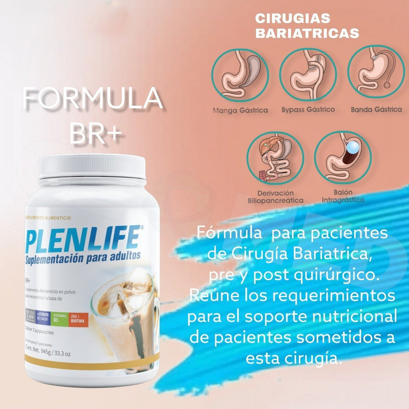 Fórmula Br+ 945gr Polvo Plenlife Sabor Cookies & Cream