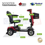 Silla De Ruedas Scooter Desmontable 4 Ruedas Eléctrico