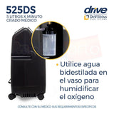 Concentrador De Oxigeno 5 Lts Drive Devilbiss  Con 2 Vasos