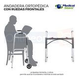 Andadera Ortopédica Aluminio Con Ruedas Plegable Marca Drive