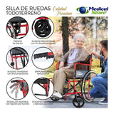 Silla De Ruedas De Lujo Plegable Compacta Todo Terreno Ms