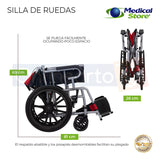 Silla De Ruedas Traslado Acero  Ligera Todo Terreno Plegable