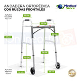 Andadera Ortopédica Aluminio Con Ruedas Plegable Marca Drive