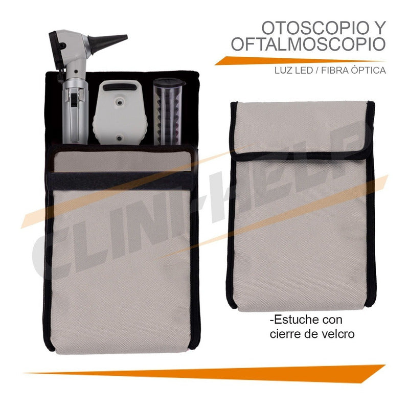 Oftalmoscopio Otoscopio Medico Diagnostico Luz Led Estuche