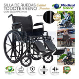 Silla De Ruedas Compacta Todo Terreno Plegable Acero