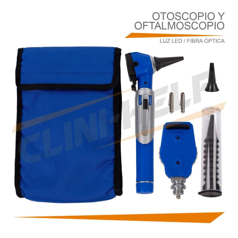 Oftalmoscopio Otoscopio Medico Diagnostico Luz Led Estuche