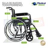 Silla De Ruedas Plegable Llanta Neumatic Todoterreno Thunder