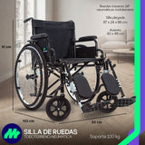 Silla De Ruedas Todo Terreno Neumática Con Elevapiernas