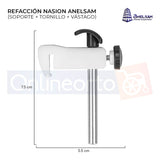 Nasion Articulador Dental Soporte Tornillo Vastago Refaccion