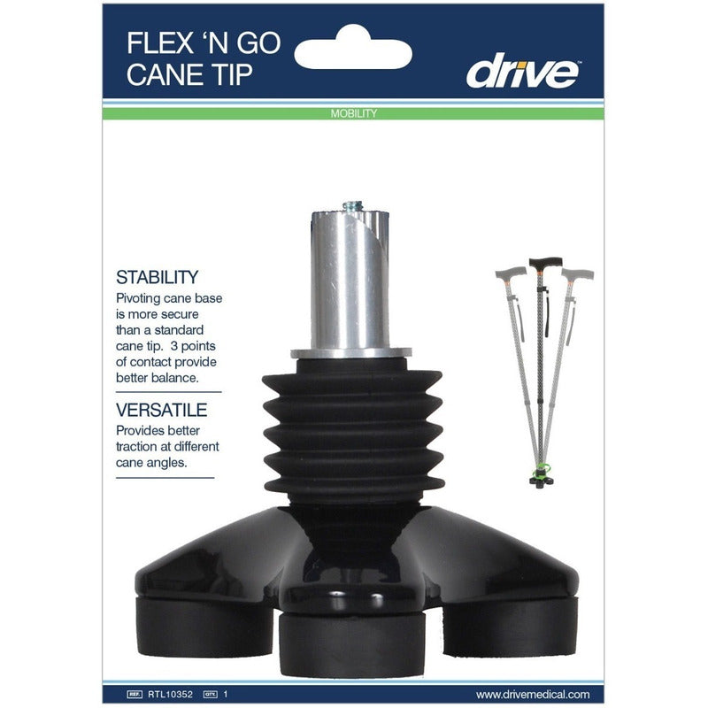 Base De 3 Apoyos Flexible Para Baston Marca Drive Medical