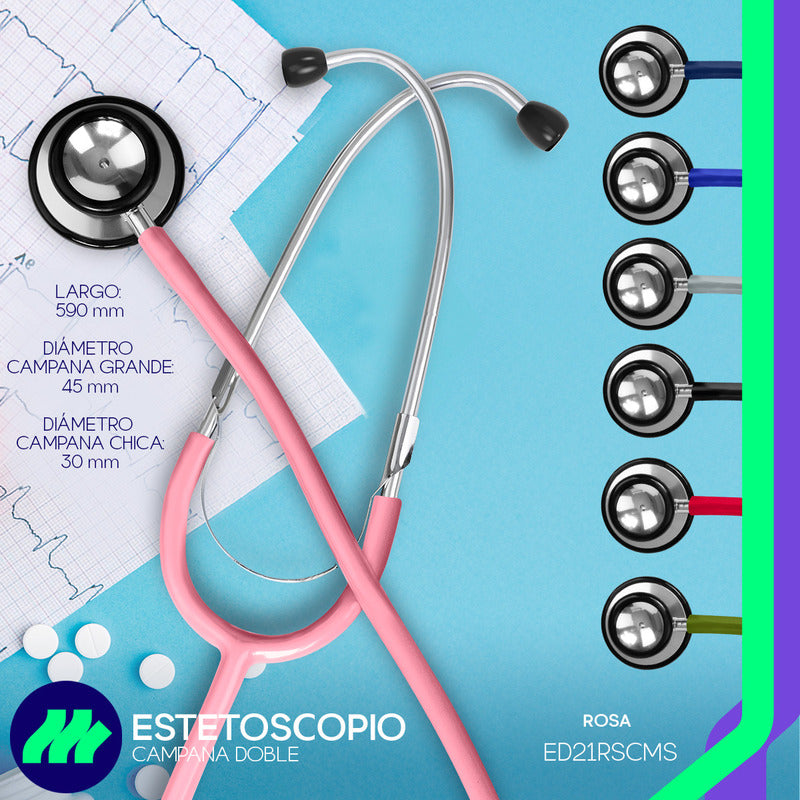 Estetoscopio Doble Campana Adulto Pediatrico De Lujo