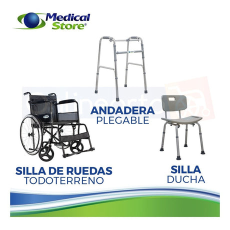 Silla Ducha Silal De Ruedas Andadera Plegable Ortopedica