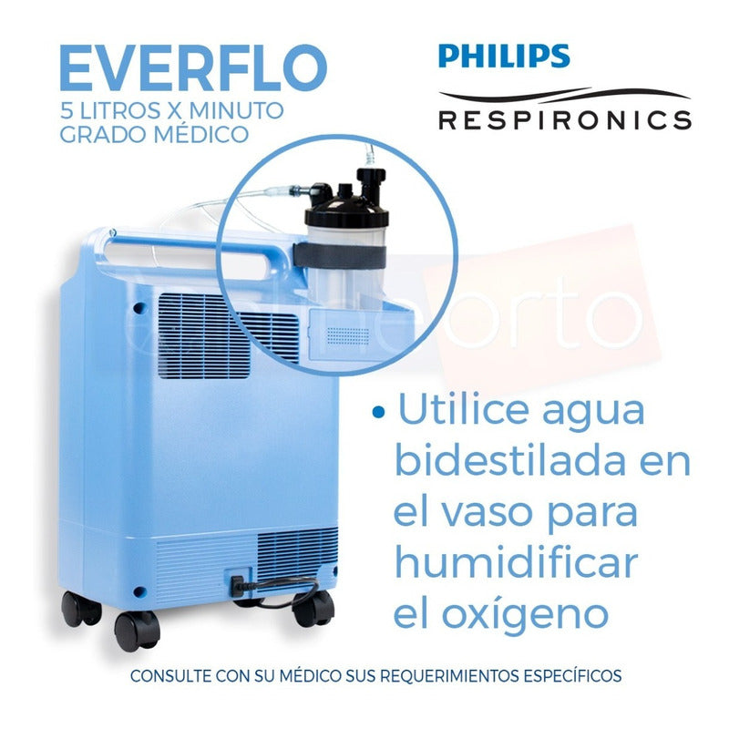 Concentrador De Oxígeno 5lts Philips Respironics + Oximetro