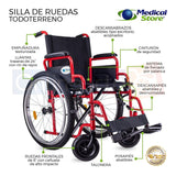 Silla De Ruedas Llantas Neumaticas De Lujo Todo Terreno