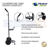 Tanque De Oxigeno 682lts Carrito Kit Completo Portatil