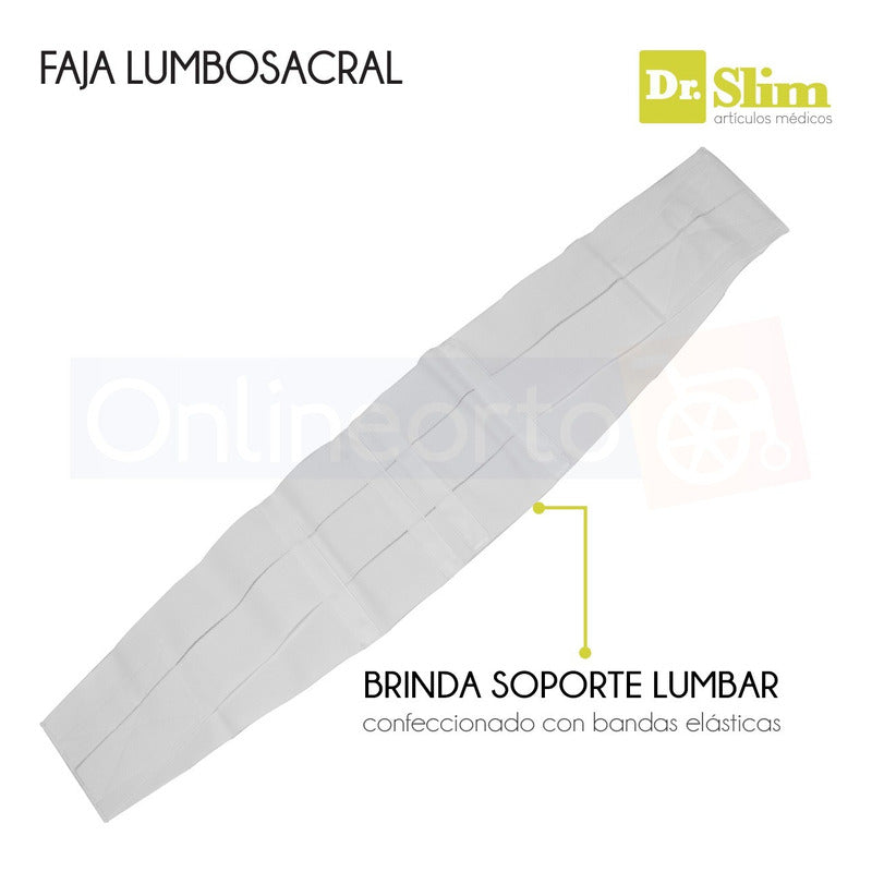 Faja Sacrolumbar Lumbo Sacra Reforzada Lujo Marca Dr. Slim