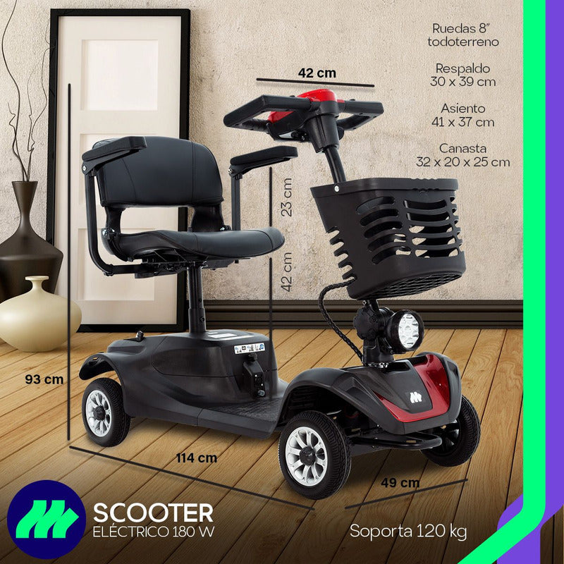 Silla De Ruedas Scooter Eléctrico 4 Ruedas Lujo