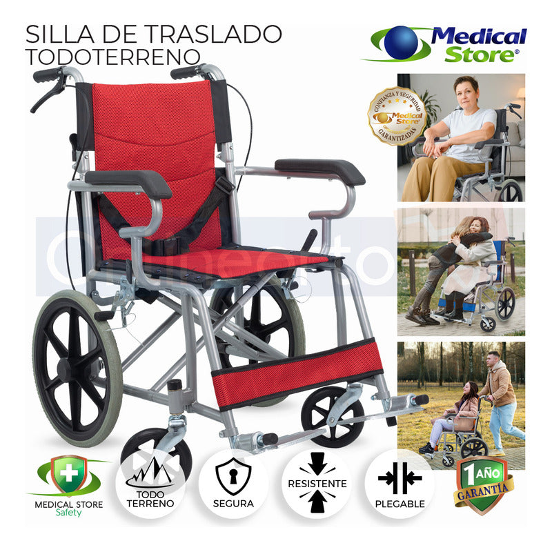 Silla De Ruedas De Lujo Plegable Compacta Todo Terreno Ms
