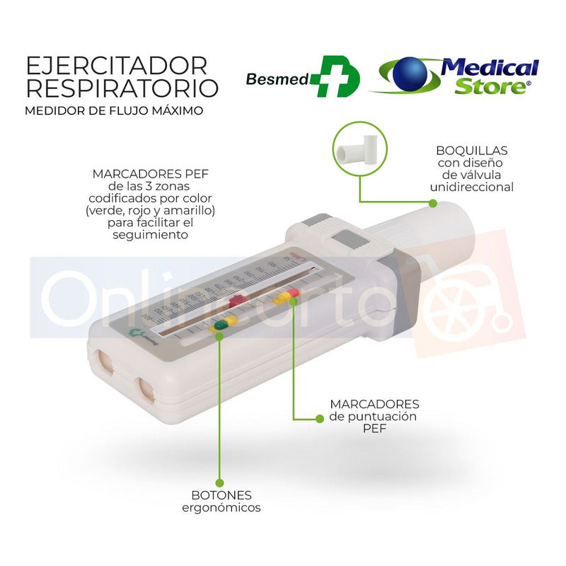 Ejercitador Respiratorio Flujo Máximo