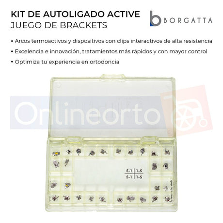 Bracket Kit Autoligado Interactivo Active .022 Arcos Tubos