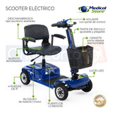 Silla De Ruedas Scooter Eléctrico  4 Ruedas Plegable Luz Led