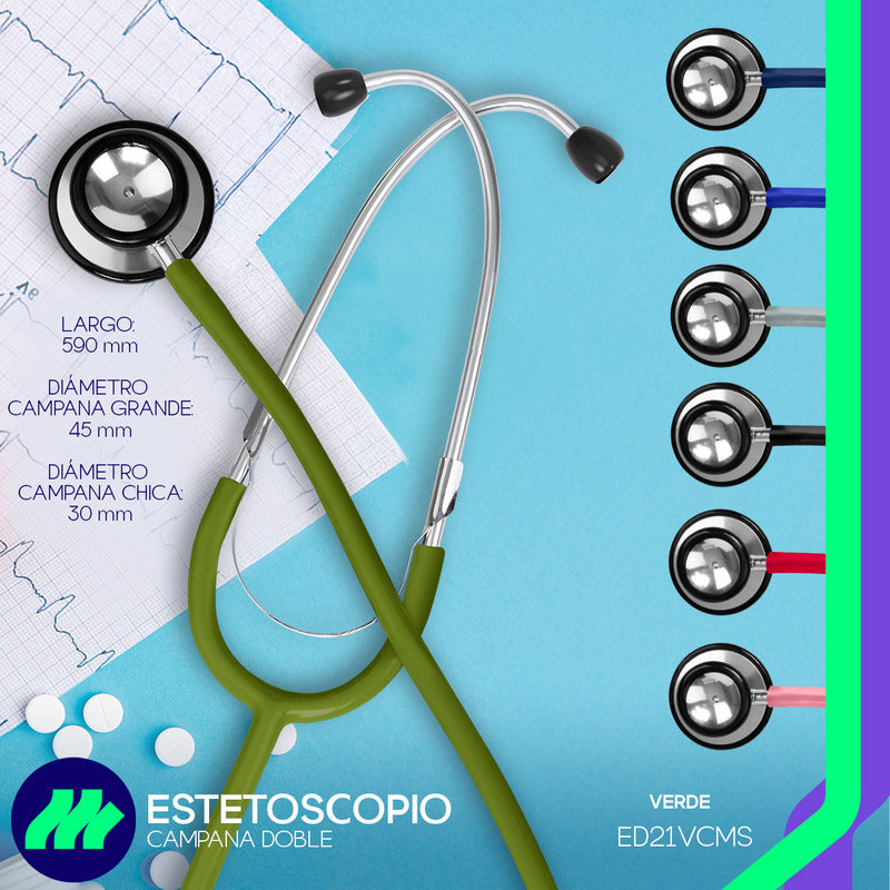Estetoscopio Doble Campana Adulto Pediatrico De Lujo