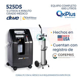 Concentradordevilbiss 5lt+ Tanque Oxigeno 682lt Equipo Comp