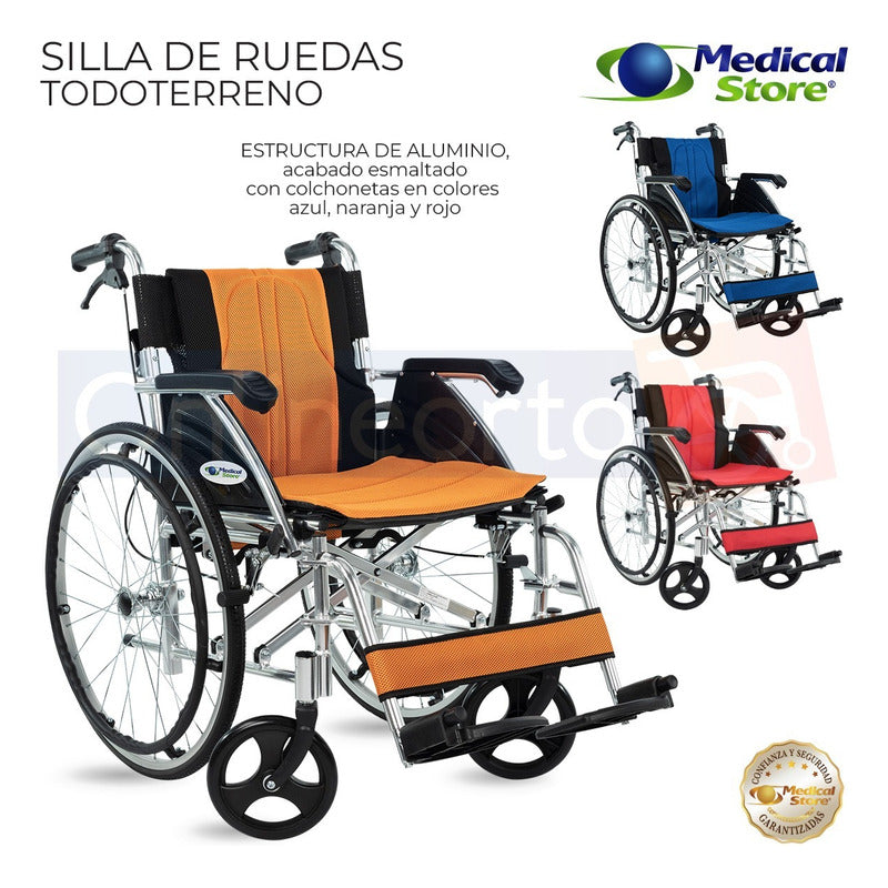 Silla De Ruedas Plegable Aluminio Descansapies Envio Gratis