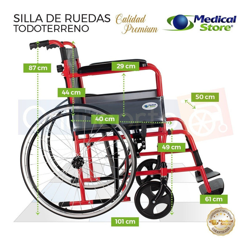 Silla De Ruedas De Lujo Plegable Compacta Todo Terreno Drive