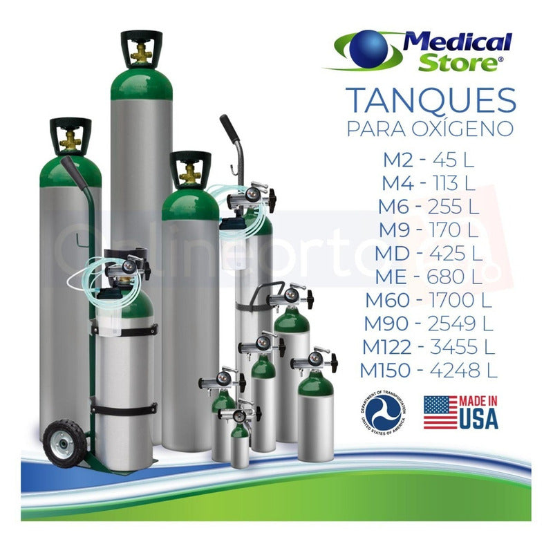 Kits Completos Tanque Oxigeno 682lt 2 Eq  Portatil Vacios