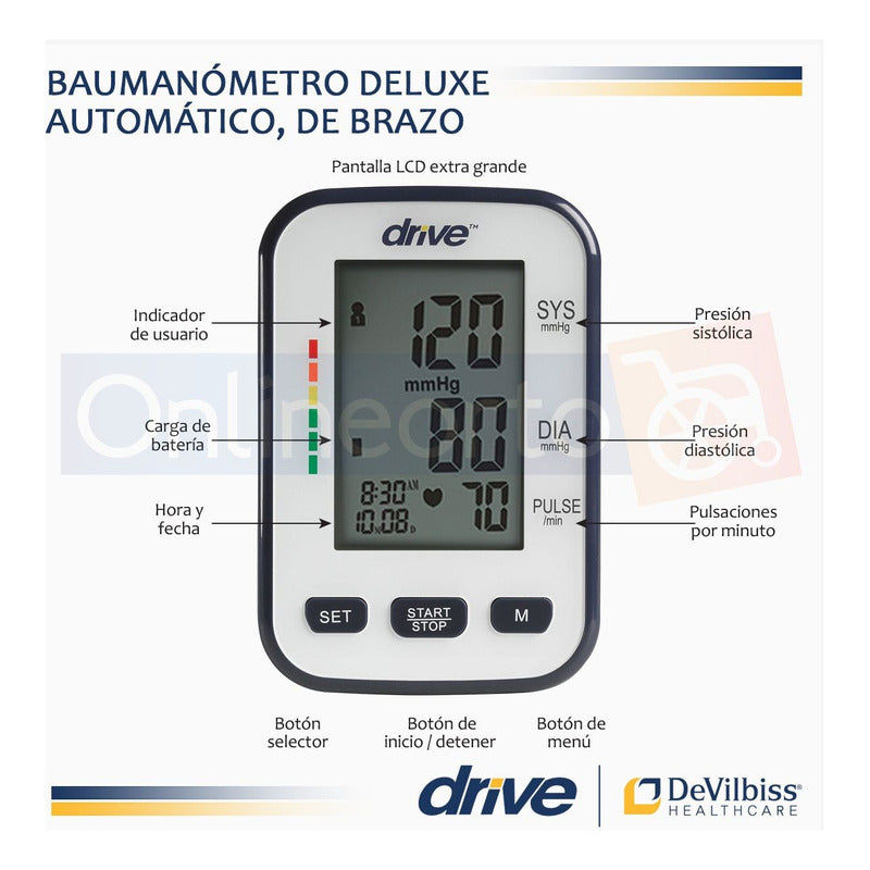 Baumanometro Tensiometro Automatico Digital Para Brazo Drive