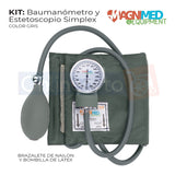 Kit Baumanometro Aneroide Estetoscopio Simple Varios Colores