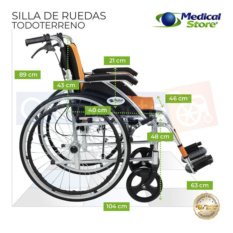 Silla De Ruedas Plegable Aluminio Descansapies Envio Gratis