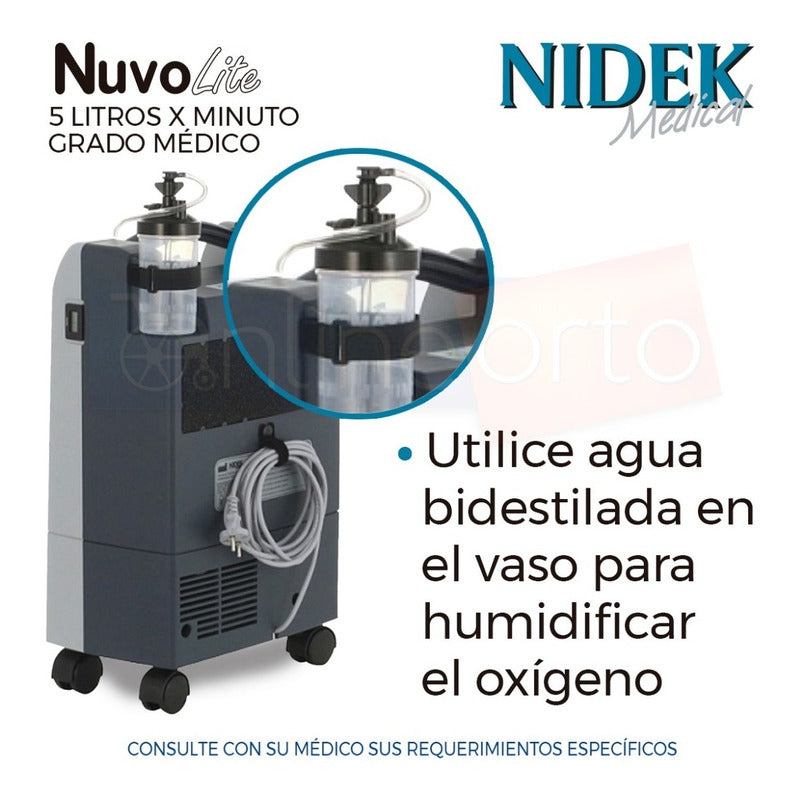 Concentrador Oxigeno 5l Con Nebulizador Grado Medico 24/7