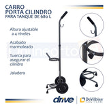 Carrito 680 Litros  Porta Cilindro  De Oxigeno Drive Medical