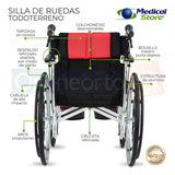 Silla De Ruedas De Super Lujo Ligera Aluminio Medical Store