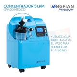 Concentrador De Oxigeno Longfian 5 Litros Estacionario