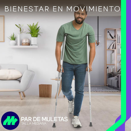 Muletas Axilares Ajustables De Aluminio Ch-m-g Medical Store