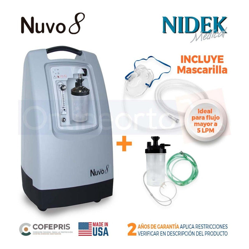 Concentrador De Oxigeno Nuvo 8 Litros Nidek