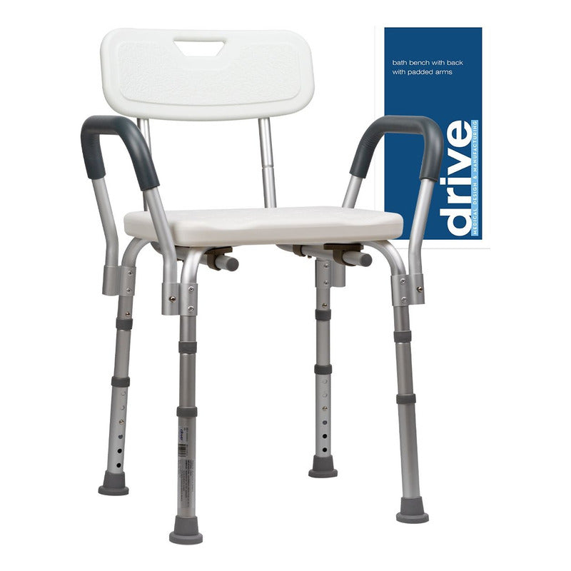 Silla Ducha Baño Ajustable Brazos Respaldo Drive Envio Grat.