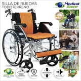 Silla De Ruedas Plegable Aluminio Ligera Todo Terreno Env Gr