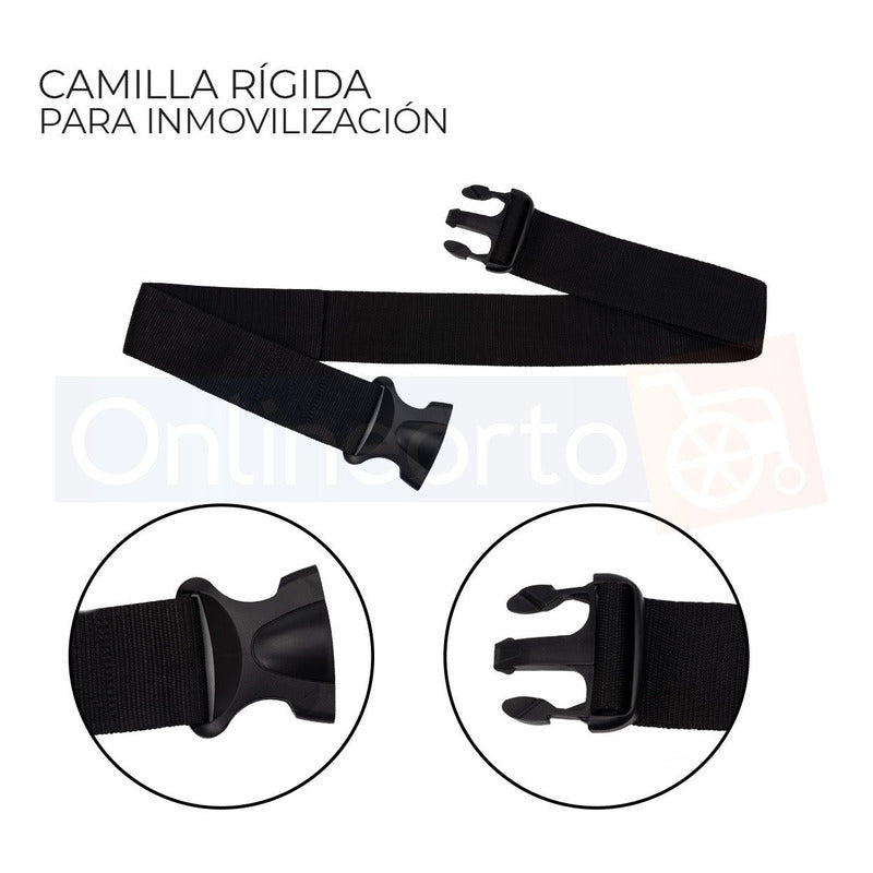 Camilla Para Inmovilizacion Rigida + 3 Correas De Sujeccion