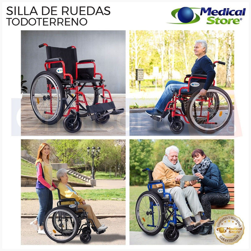 Silla De Ruedas Llantas Neumaticas De Lujo Todo Terreno