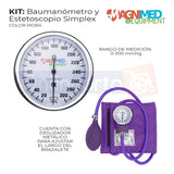 Kit Baumanometro Aneroide Estetoscopio Simple Varios Colores