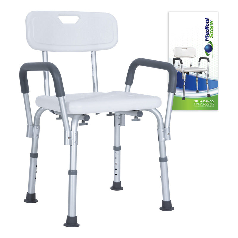 Silla Ducha Baño Ajustable Brazos Respaldo Drive Envio Grat.