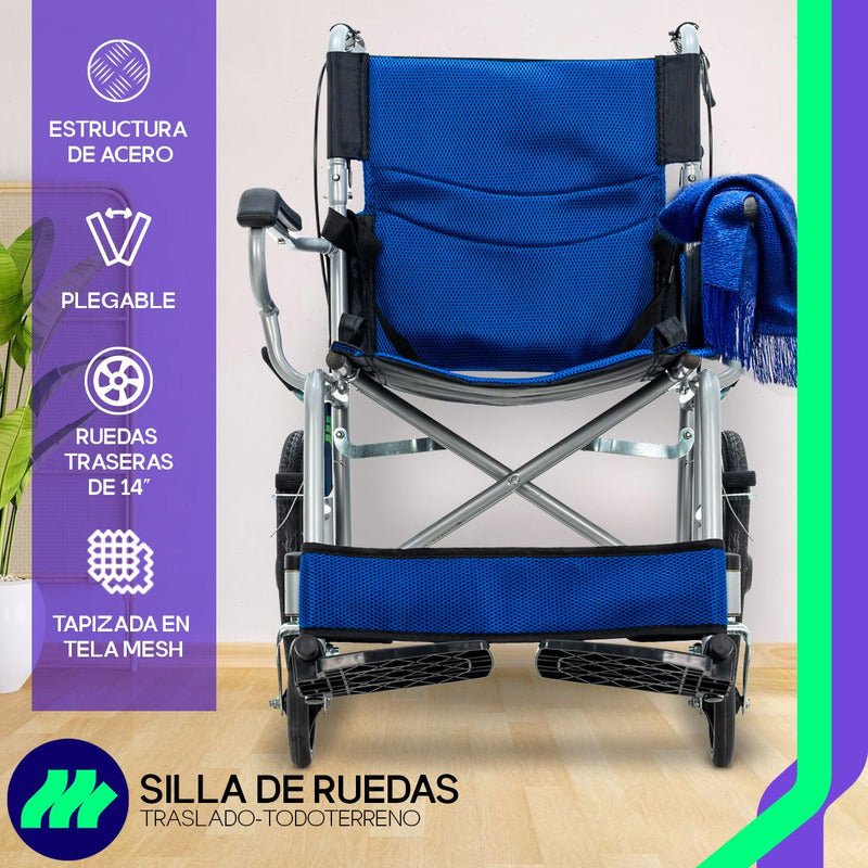 Silla De Ruedas De Lujo Plegable Compacta Todo Terreno Ms