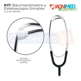 Kit Baumanometro Estetoscopio Simple Estuche Varios Colores