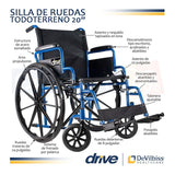 Silla De Ruedas Blue Streak 20   De Lujo Marca Drive Medical